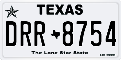 TX license plate DRR8754