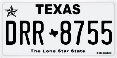 TX license plate DRR8755