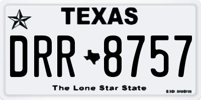 TX license plate DRR8757