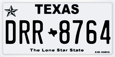 TX license plate DRR8764