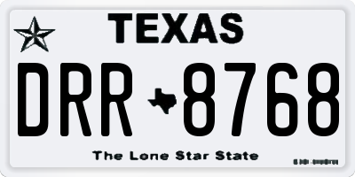 TX license plate DRR8768