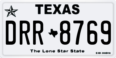 TX license plate DRR8769
