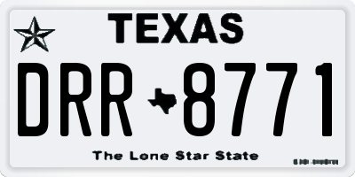 TX license plate DRR8771