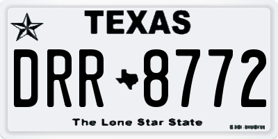 TX license plate DRR8772