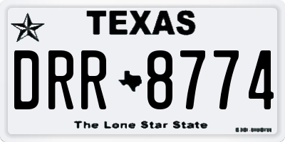TX license plate DRR8774