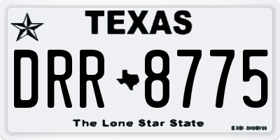 TX license plate DRR8775