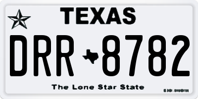 TX license plate DRR8782