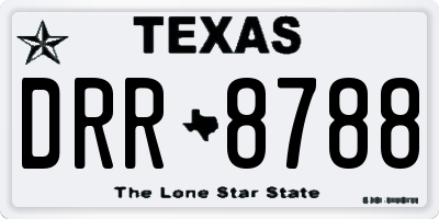 TX license plate DRR8788