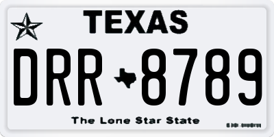 TX license plate DRR8789