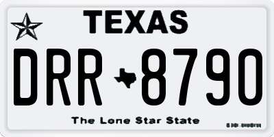 TX license plate DRR8790