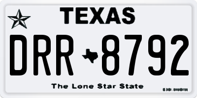 TX license plate DRR8792