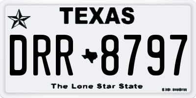 TX license plate DRR8797