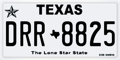 TX license plate DRR8825