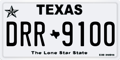 TX license plate DRR9100
