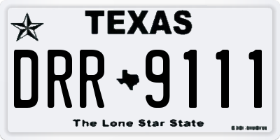 TX license plate DRR9111