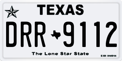 TX license plate DRR9112