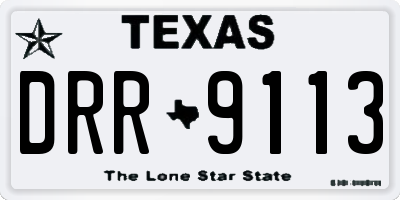 TX license plate DRR9113