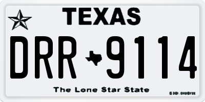 TX license plate DRR9114