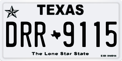 TX license plate DRR9115