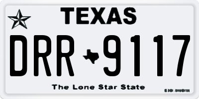 TX license plate DRR9117
