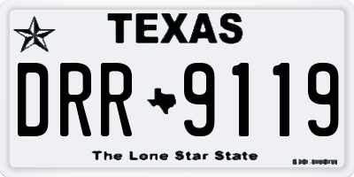 TX license plate DRR9119