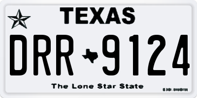 TX license plate DRR9124