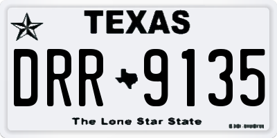 TX license plate DRR9135