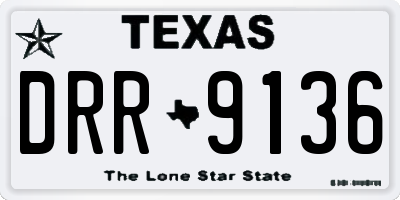 TX license plate DRR9136
