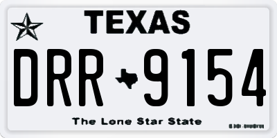 TX license plate DRR9154