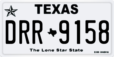 TX license plate DRR9158