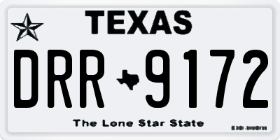 TX license plate DRR9172