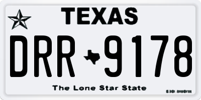 TX license plate DRR9178