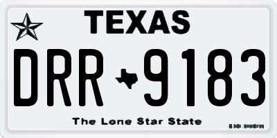 TX license plate DRR9183