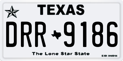TX license plate DRR9186