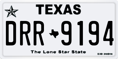 TX license plate DRR9194