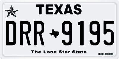 TX license plate DRR9195
