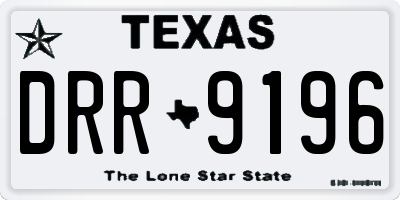TX license plate DRR9196