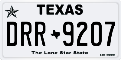 TX license plate DRR9207