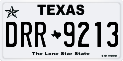 TX license plate DRR9213