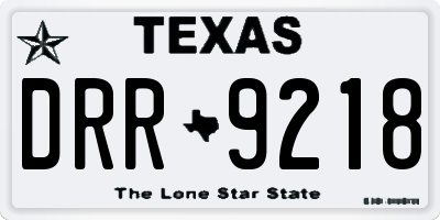 TX license plate DRR9218