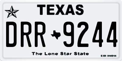 TX license plate DRR9244