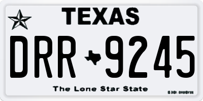 TX license plate DRR9245
