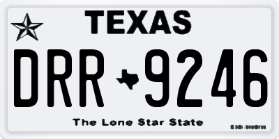 TX license plate DRR9246