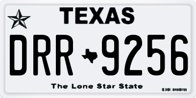 TX license plate DRR9256