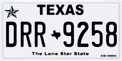 TX license plate DRR9258