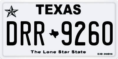 TX license plate DRR9260