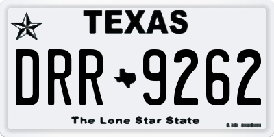 TX license plate DRR9262