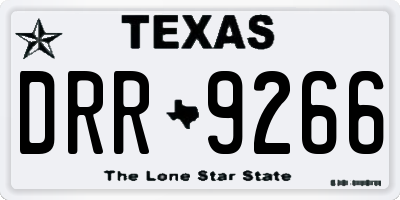 TX license plate DRR9266