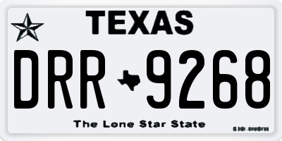 TX license plate DRR9268