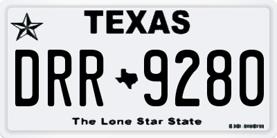 TX license plate DRR9280